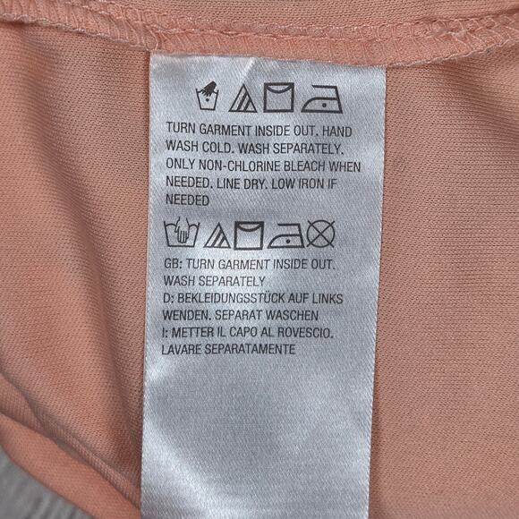 Haute‎ Hippie Tribe Peach Floral Print Boho Peasant Top Blouse M - Picture 6 of 10